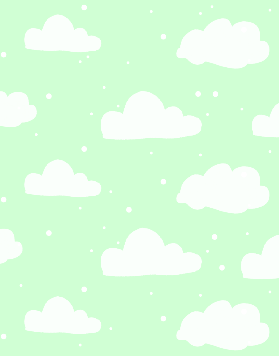 Baby Cloud Print Round Neck Dress