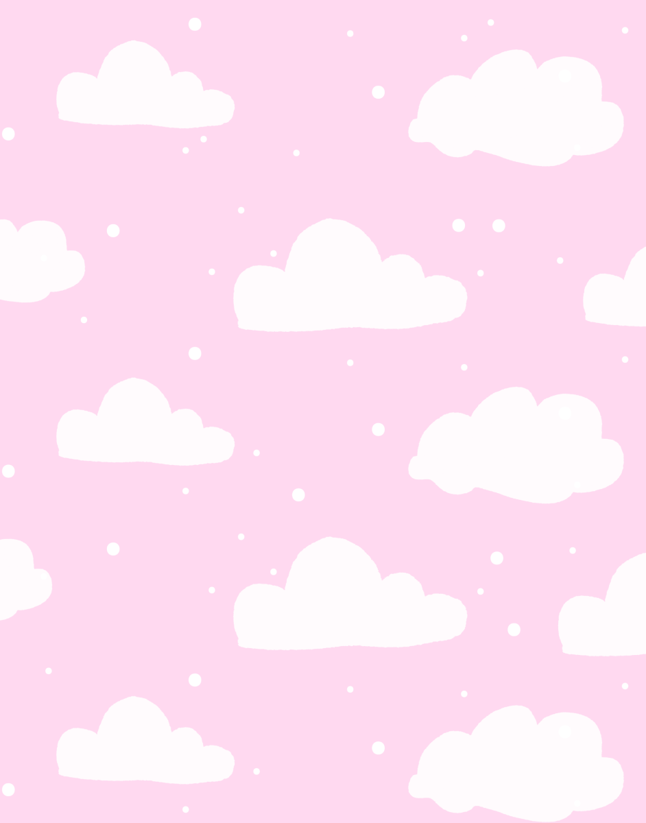 Baby Cloud Print Round Neck Dress