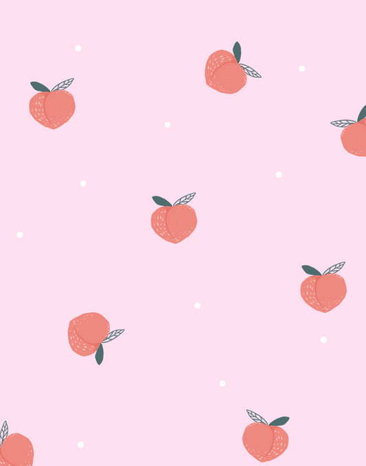 Baby Peach Print Round Neck Dress