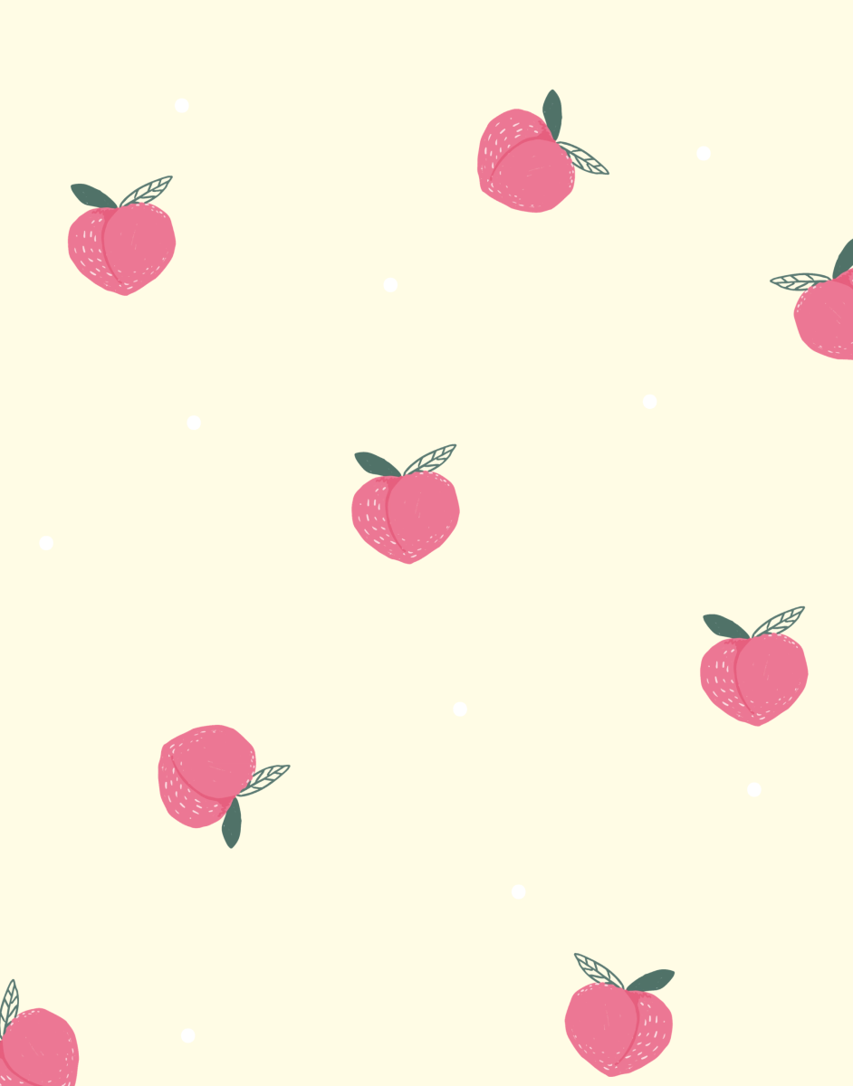 Baby Peach Print Round Neck Dress