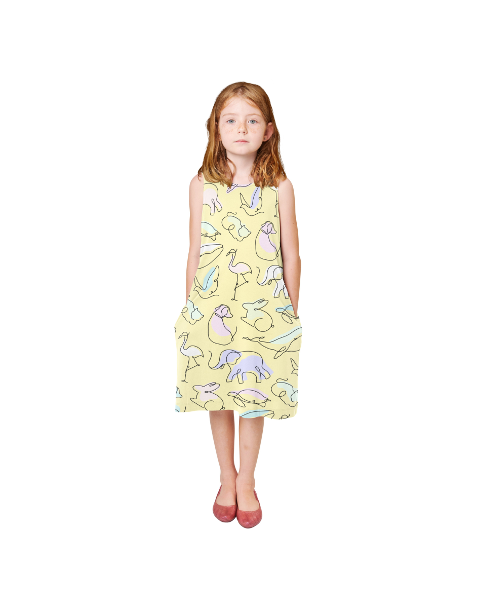 Animal Print Round Neck Dress