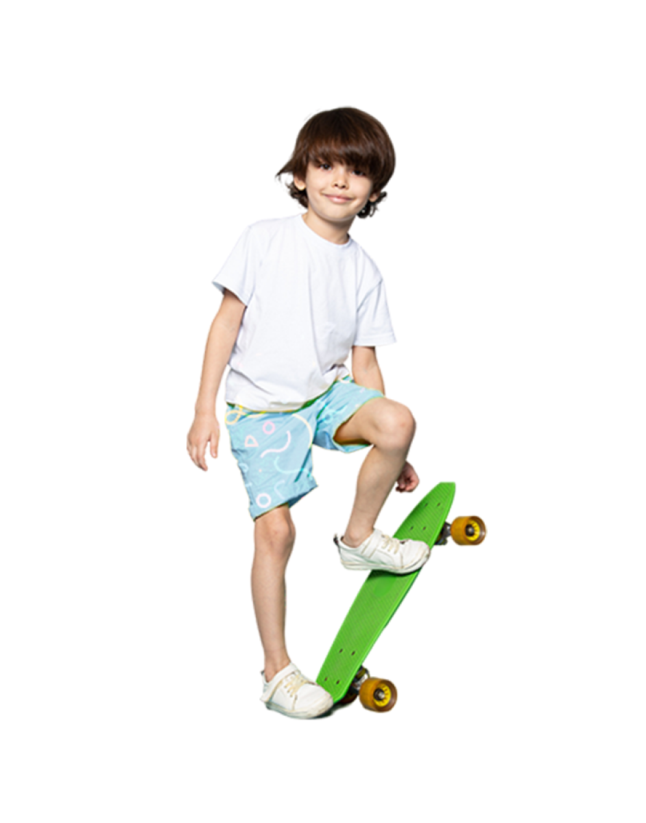 Printed Skateboard Shorts