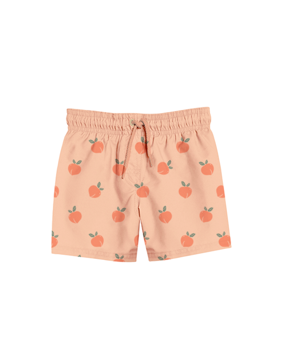 Printed Peach Relaxed Shorts