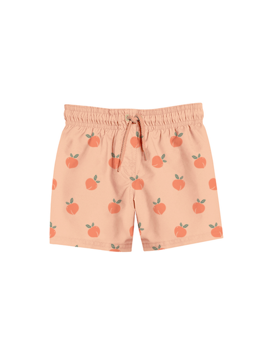 Printed Peach Relaxed Shorts