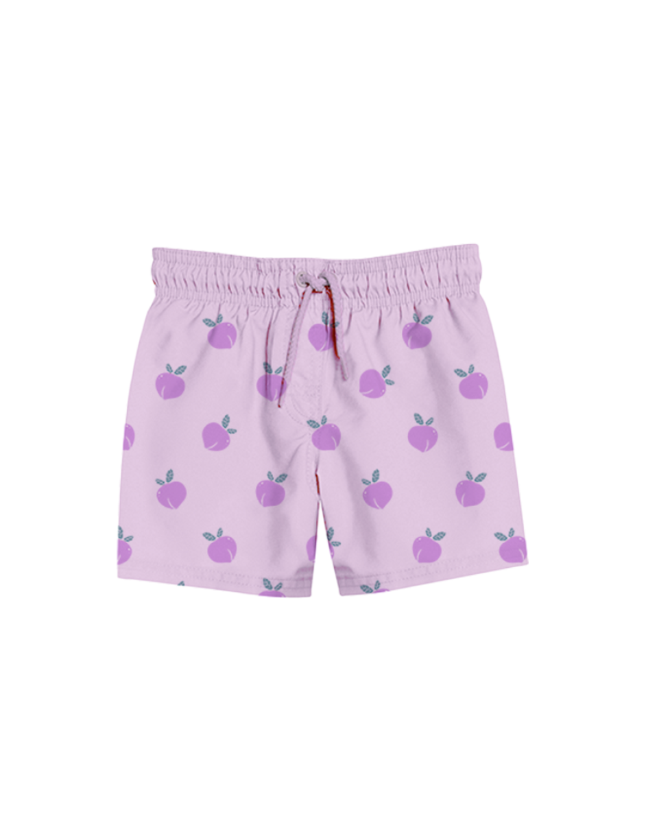 Printed Peach Relaxed Shorts