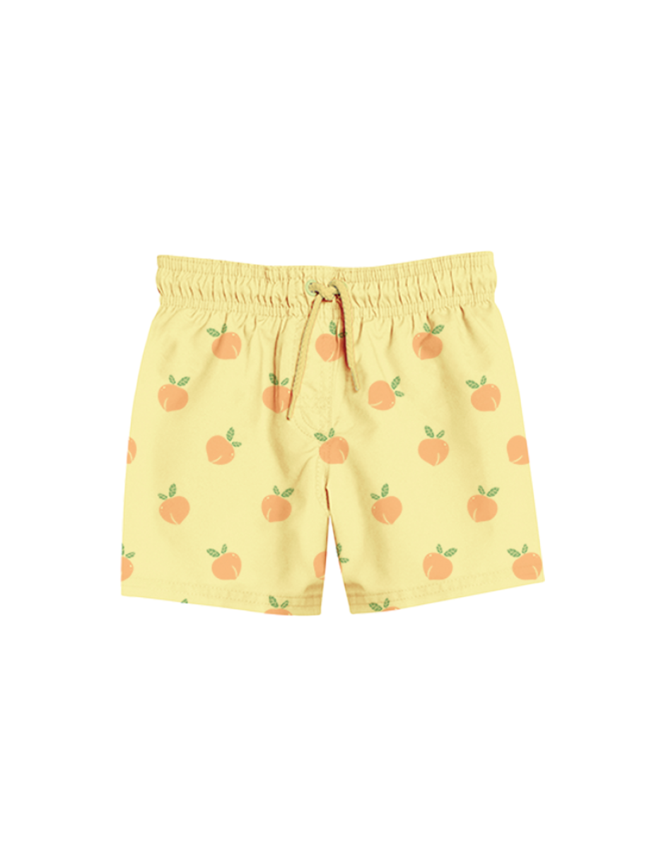 Printed Peach Relaxed Shorts