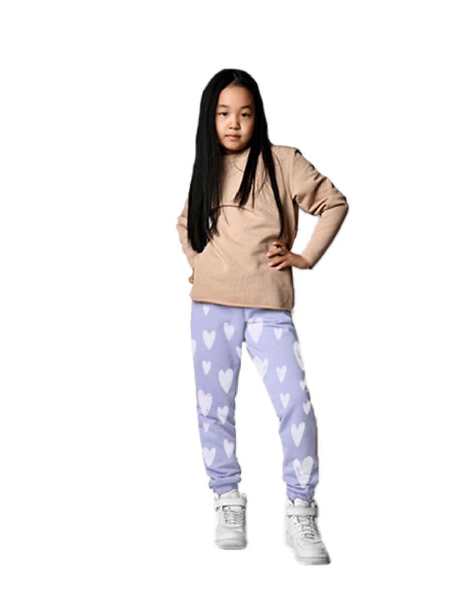 Fitted Heart Print Joggers