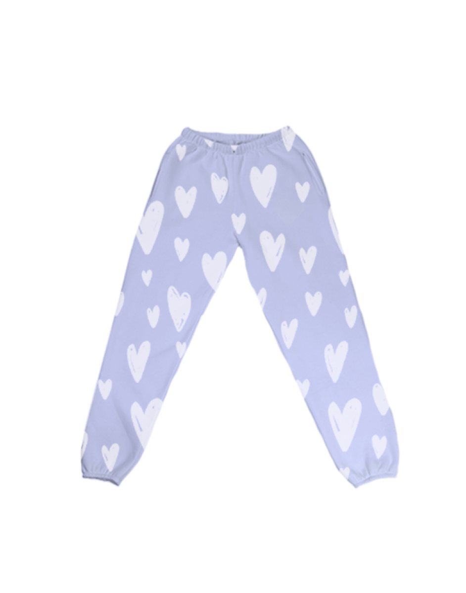 Fitted Heart Print Joggers