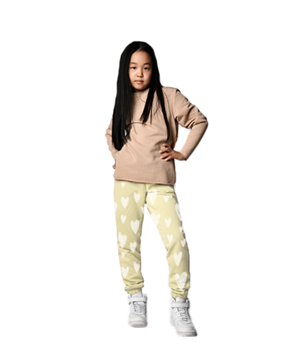 Fitted Heart Print Joggers