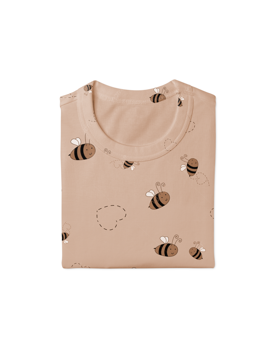 Honeybee Printed Round Neck T-shirt