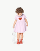Hand-drawn Heart Print Round Neck Dress