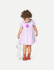 Hand-drawn Flower Print Round Neck Dress