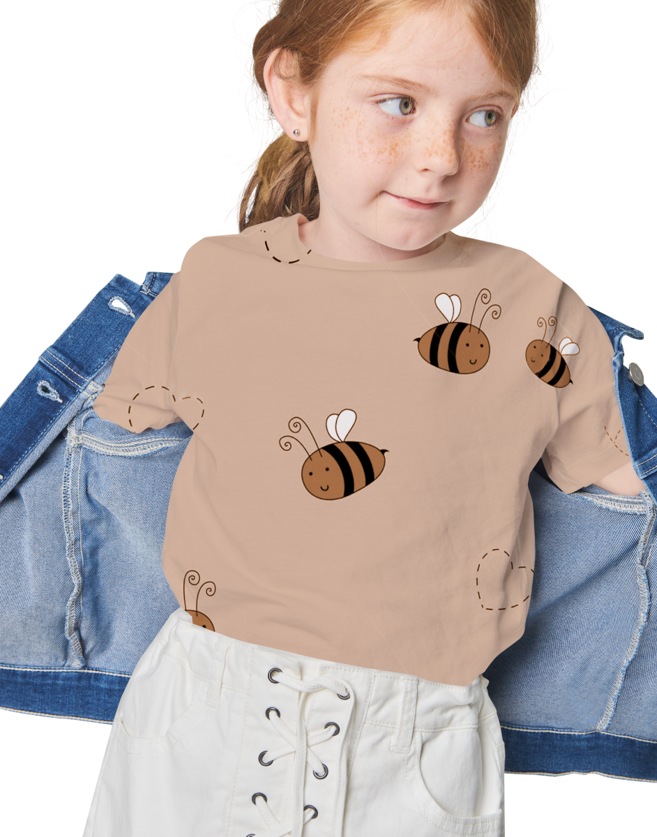 Honeybee Printed Round Neck T-shirt