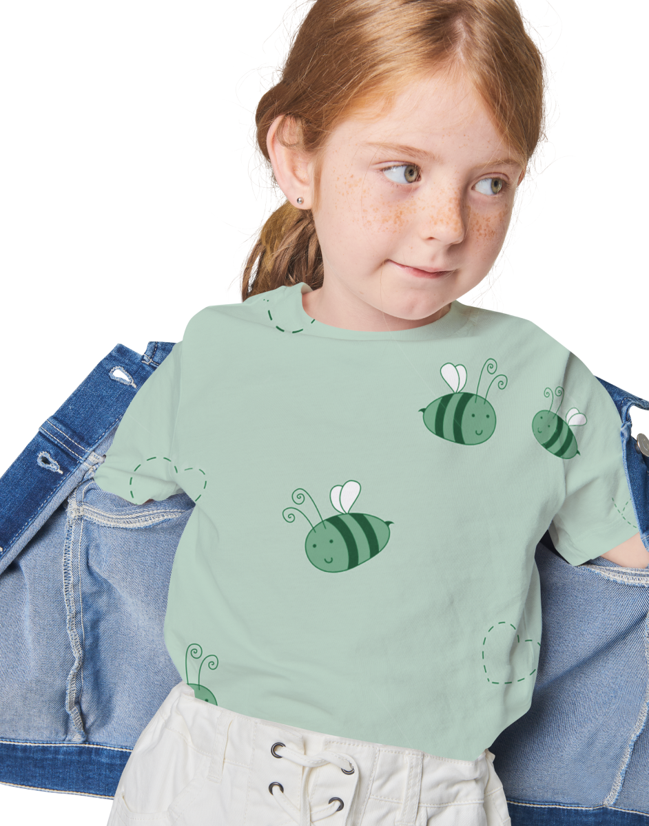 Honeybee Printed Round Neck T-shirt