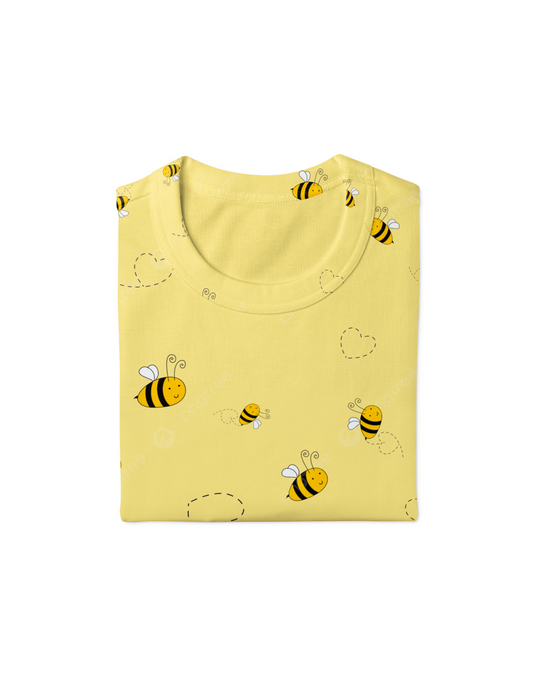 Honeybee Printed Round Neck T-shirt
