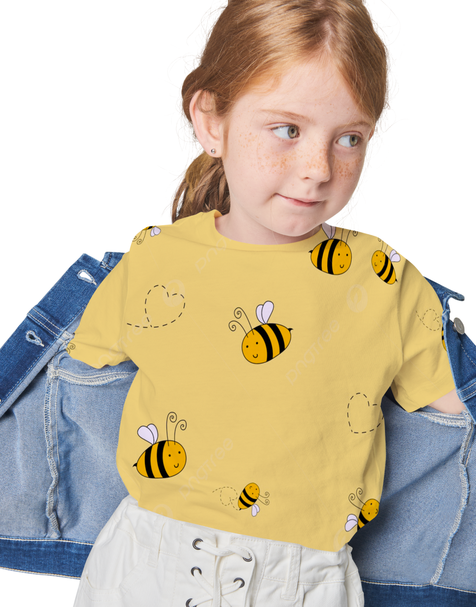 Honeybee Printed Round Neck T-shirt